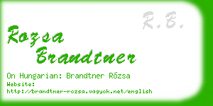 rozsa brandtner business card