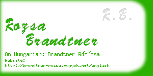 rozsa brandtner business card